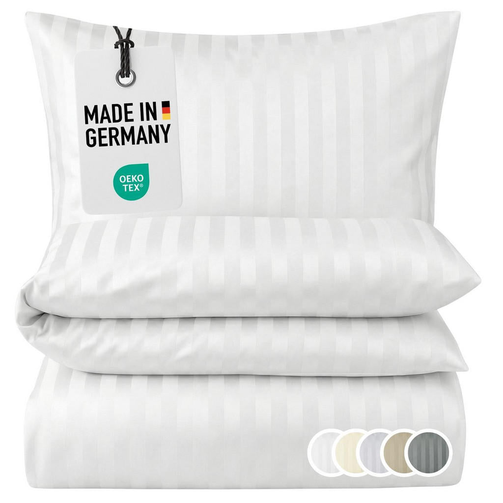 Carpe Sonno Bettwäsche, Weiß, Textil, Gestreift, Füllun