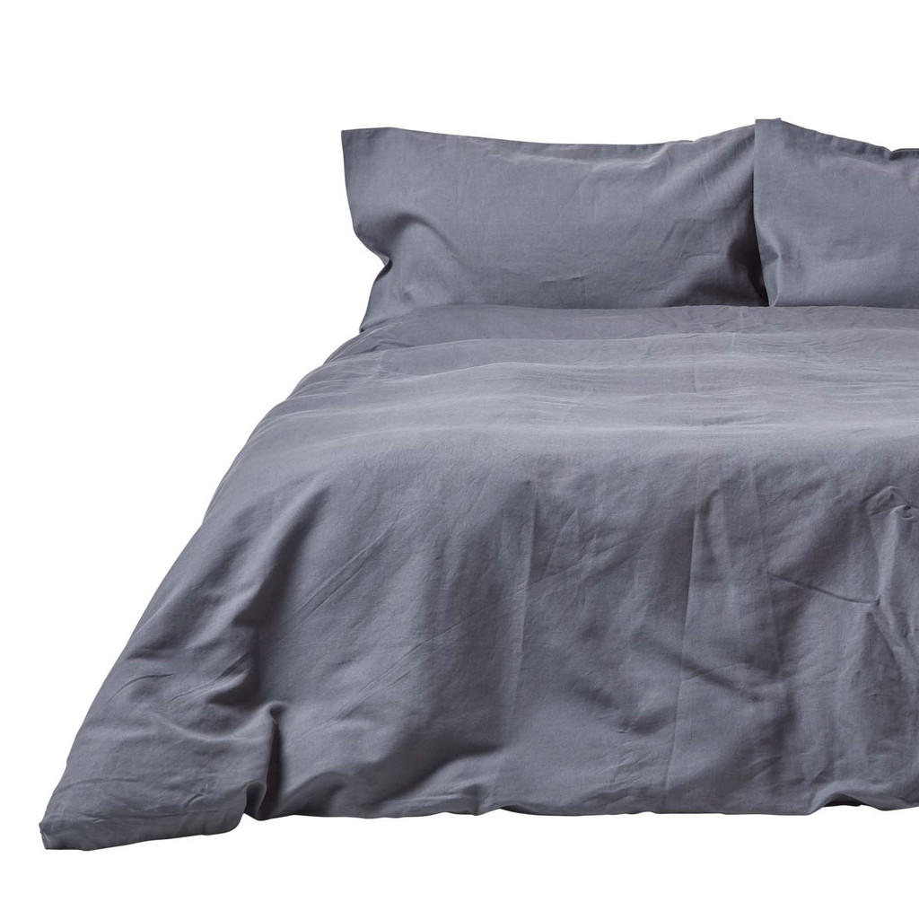 Homescapes Bettwäsche, Dunkelgrau, Textil, Quadratisch,