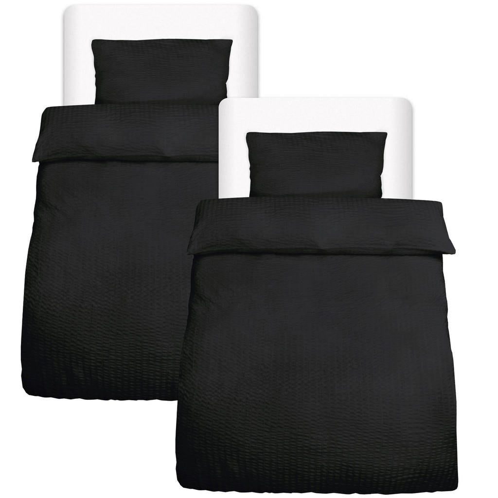 Beautissu Bettwäsche, Schwarz, Textil, Rechteckig, 40x