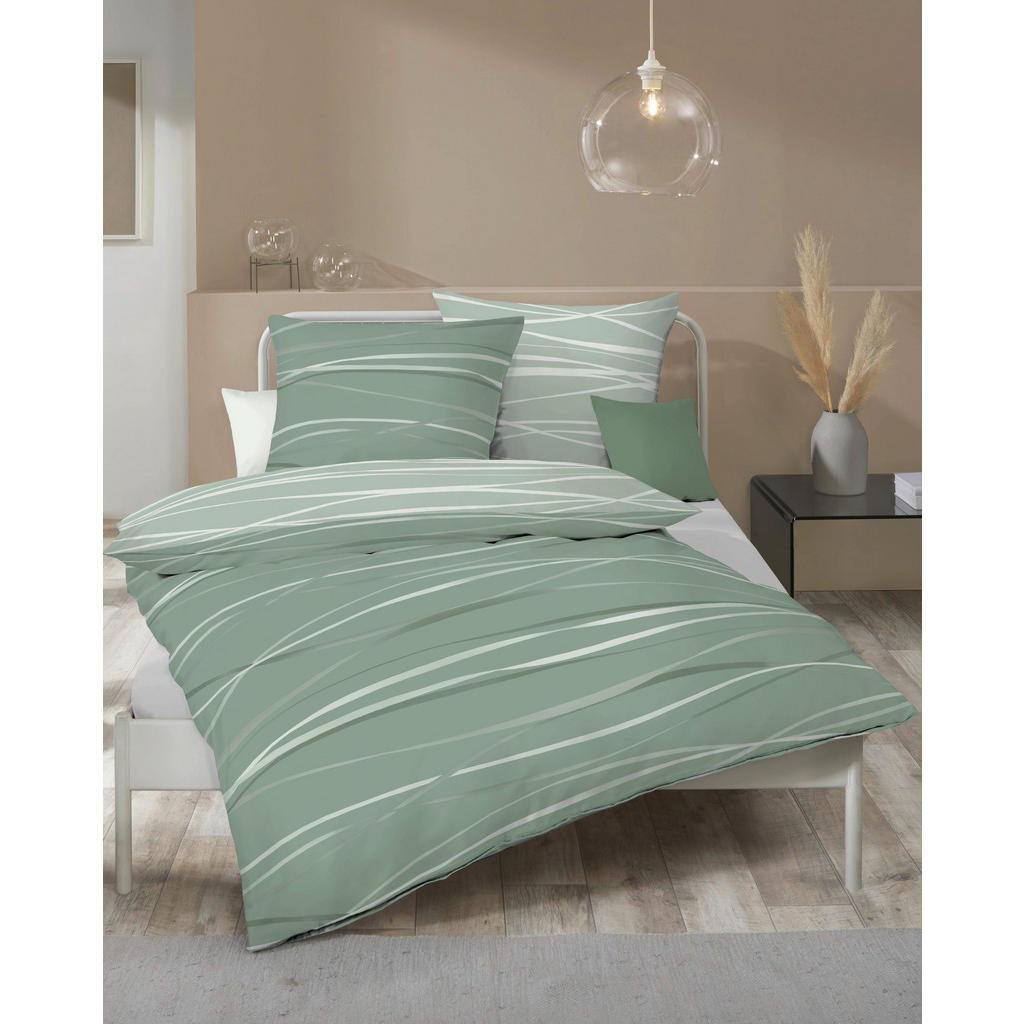 Kaeppel Bettwäsche Motion, Olivgrün, Textil, Graphik, 1