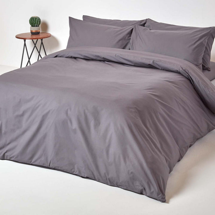 Homescapes Bettwäsche, Dunkelgrau, Textil, Rechteckig,