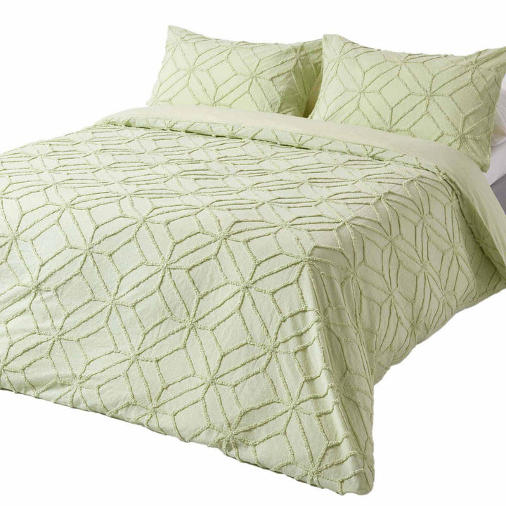 Homescapes Bettwäsche, Salbeigrün, Textil, Rauten, Rech