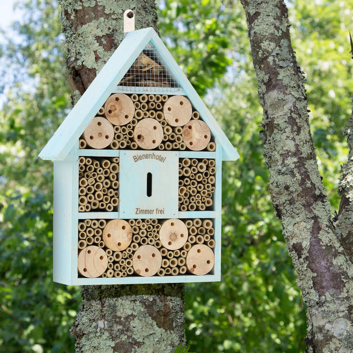 Relaxdays Bienenhotel, Mehrfarbig, Holz, 29x38x9 cm, Ga