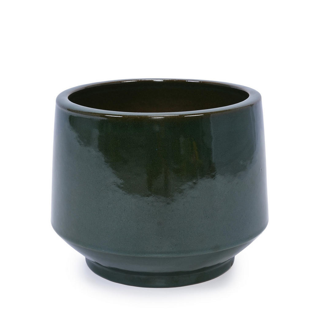 Modfu Blumenkasten, Grün, Keramik, 38x27x38 cm, Gartenz