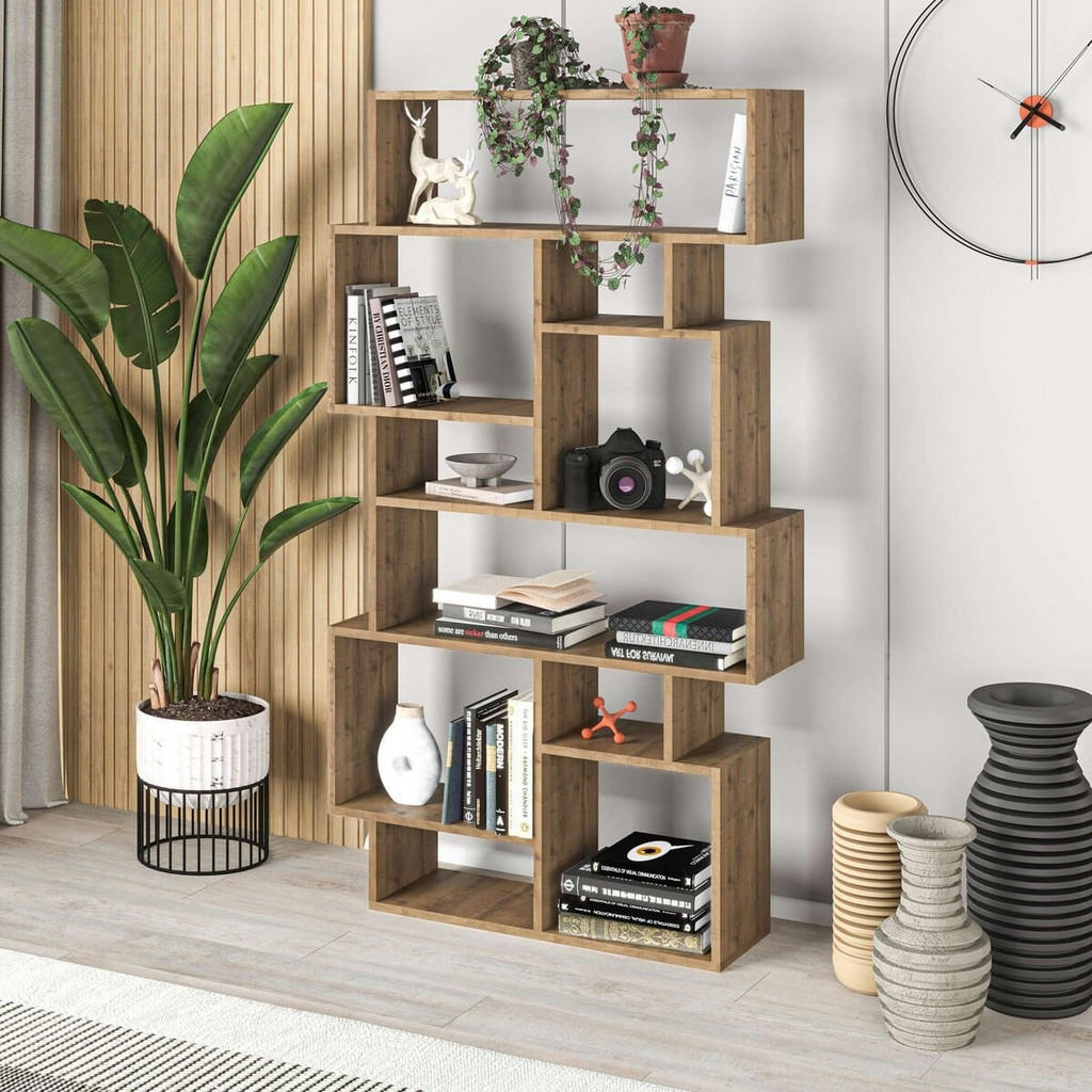 Calicosy Bücherregal, Beige, Holzwerkstoff, 25.5x168.5x