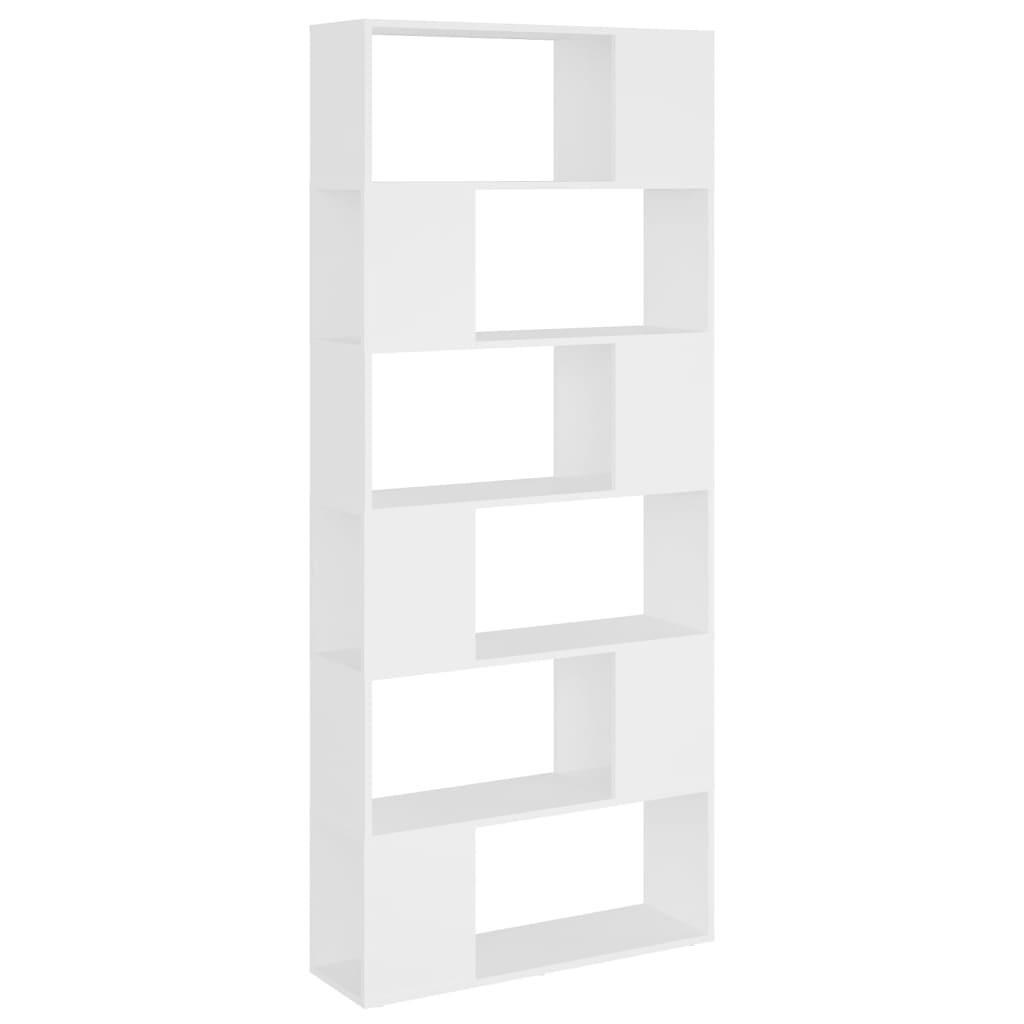 vidaXL Bücherregal, Weiß, Holz, 8 Fächer, Rechteckig, 8
