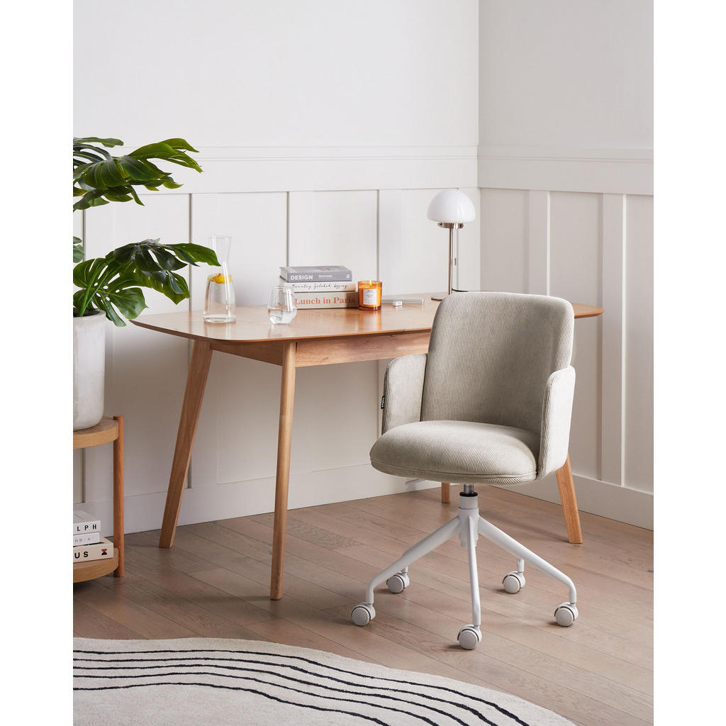 Beliani Bürostuhl, Taupe, Weiß, Textil, 60x84x60 cm, Ar