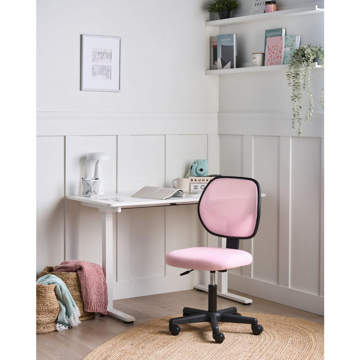 Beliani Bürostuhl, Pink, Schwarz, Textil, 52x86x52 cm,