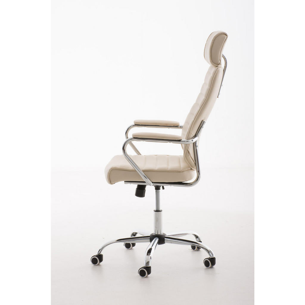 TPFLiving Bürostuhl, Creme, Textil, 59x128x57 cm, Arbei