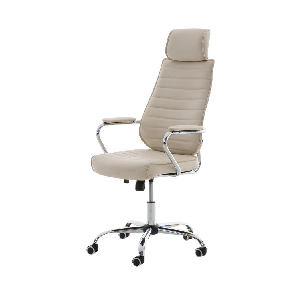 TPFLiving Bürostuhl, Creme, Textil, 59x128x57 cm, Arbei