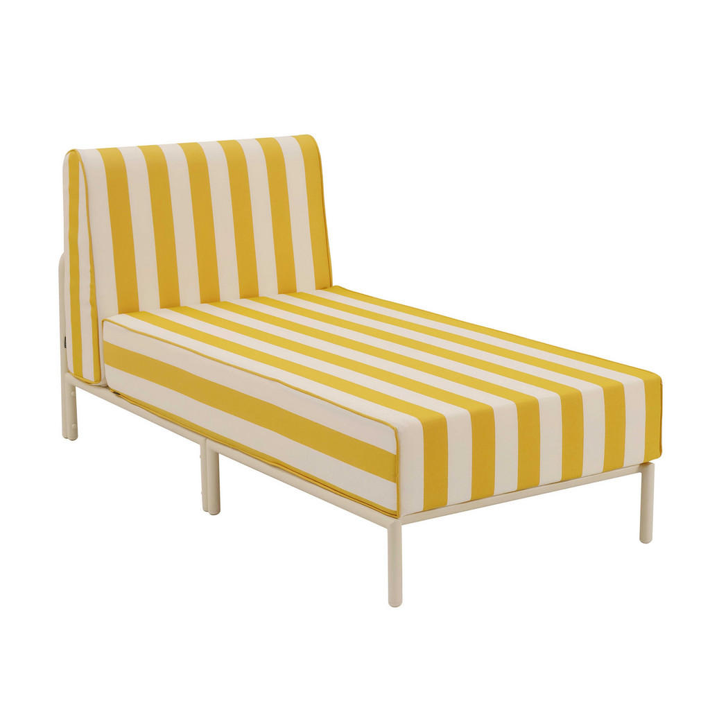 Oviala Chaiselongue,, Gelb, Textil, 1-Sitzer, Rechtecki