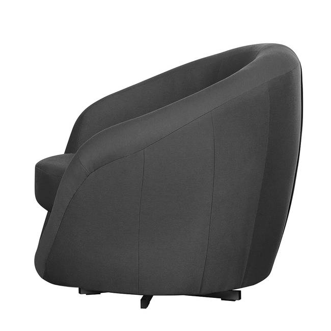 Drehsessel Grau Webstoff Etje 92 x 75 x 80cm