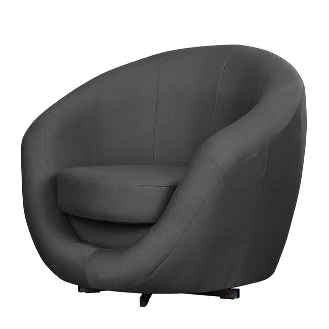 Drehsessel Grau Webstoff Etje 92 x 75 x 80cm