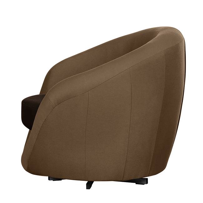 Drehsessel Braun/Taupe Webstoff Etje 92 x 75 x 80cm