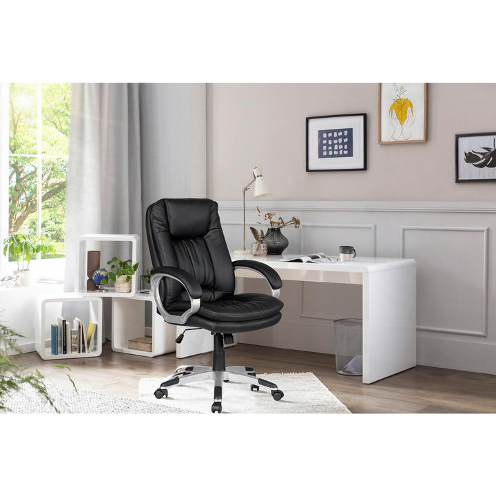Livetastic Drehstuhl, Schwarz, Silber, Metall, Kunststo