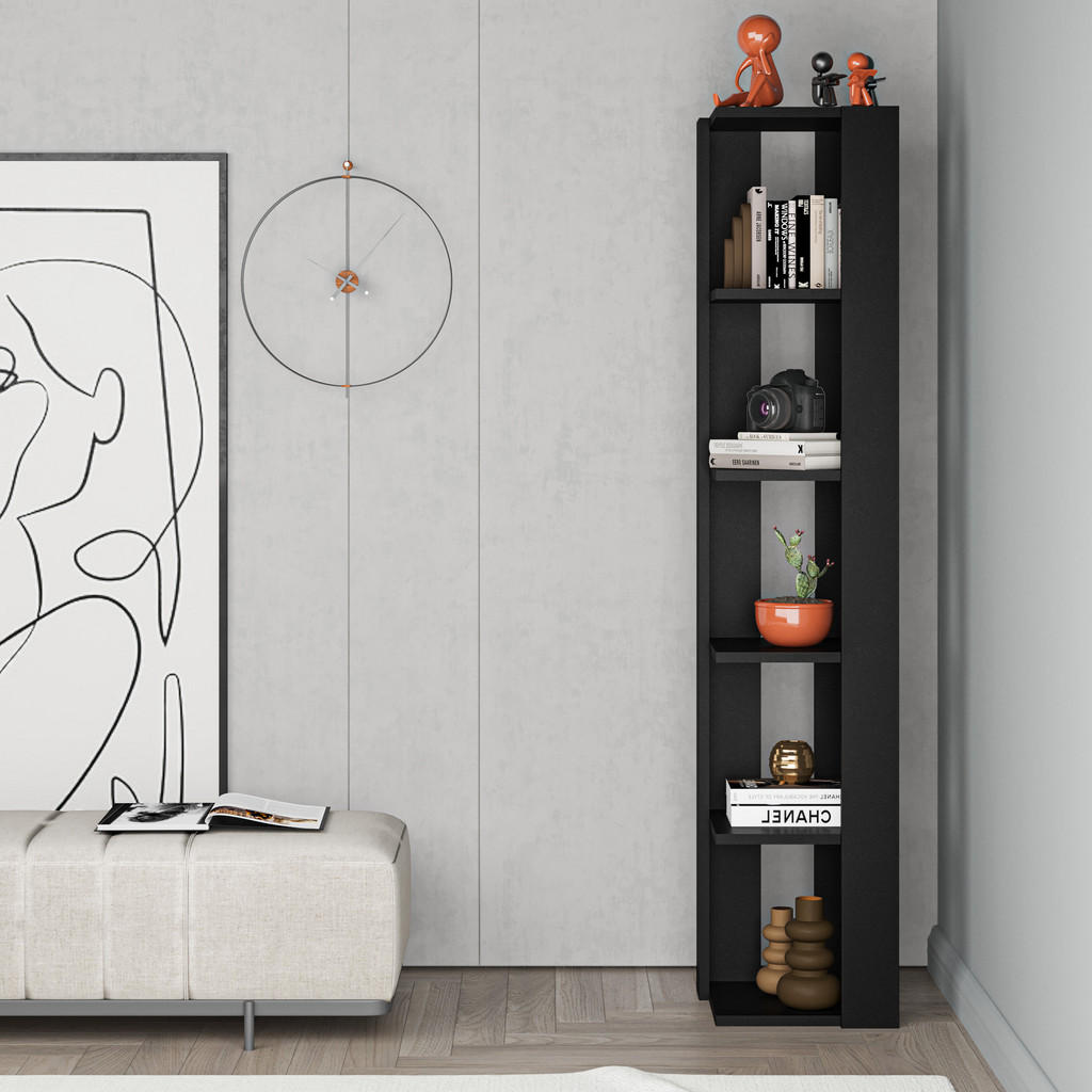 Decortie Eck, Schwarz, Holzwerkstoff, 34x160.8x34 cm, W