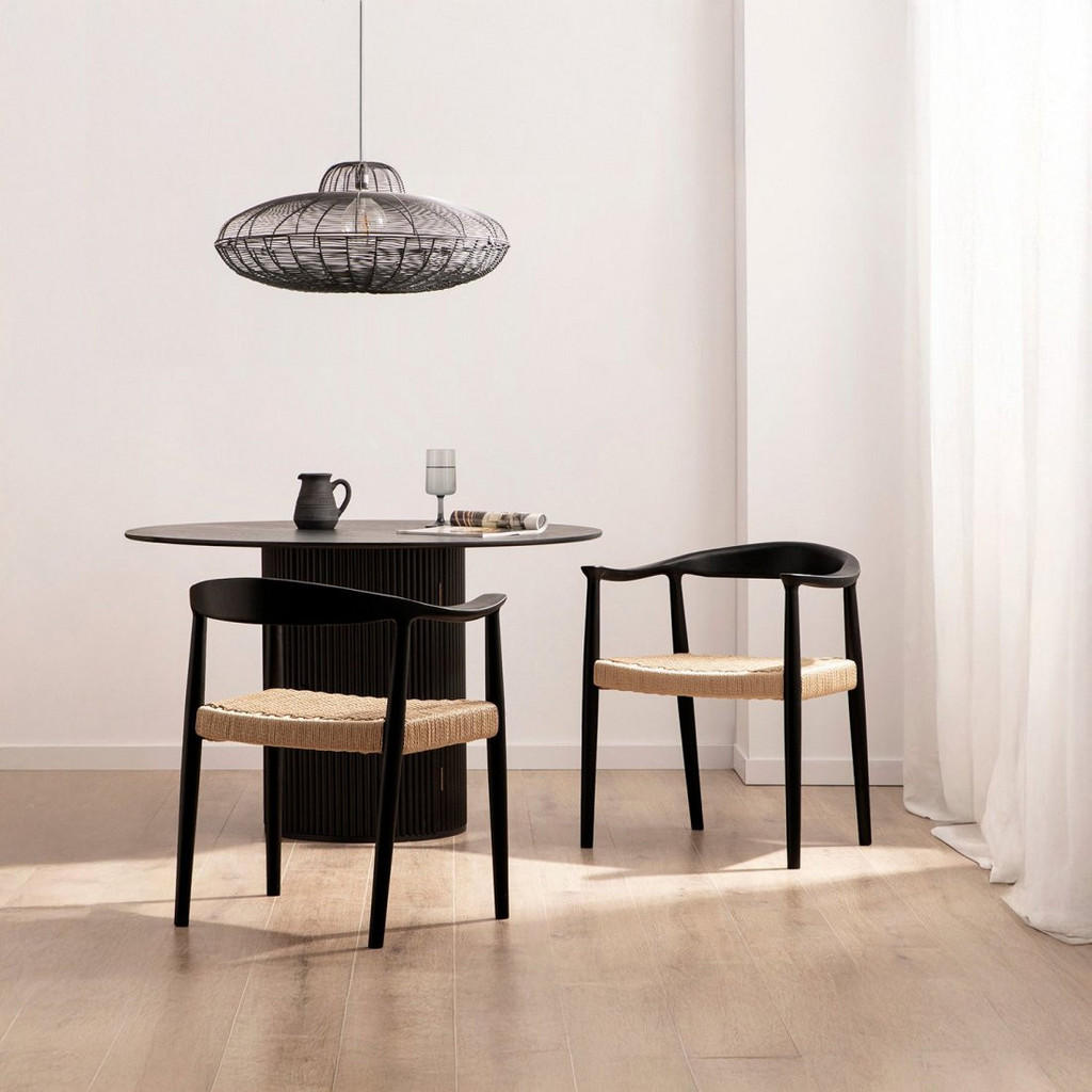 Klast Home Esszimmerstuhl, Schwarz, Holz, 65x74x54 cm,