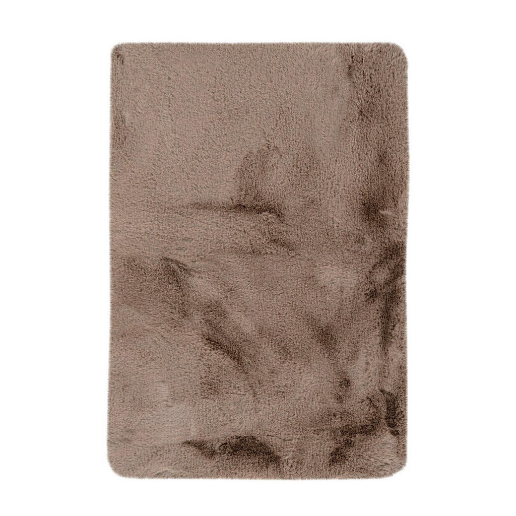 Kayoom Fellteppich Rabbit 225 Dunkelbeige, Beige, Kunst