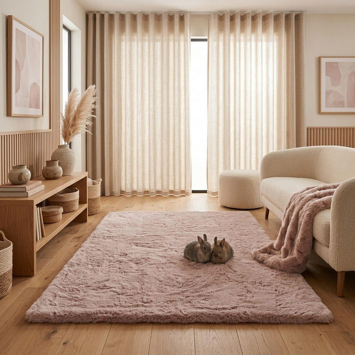 Consilio Concept Fellteppich, Pink, Textil, Uni, Rechte