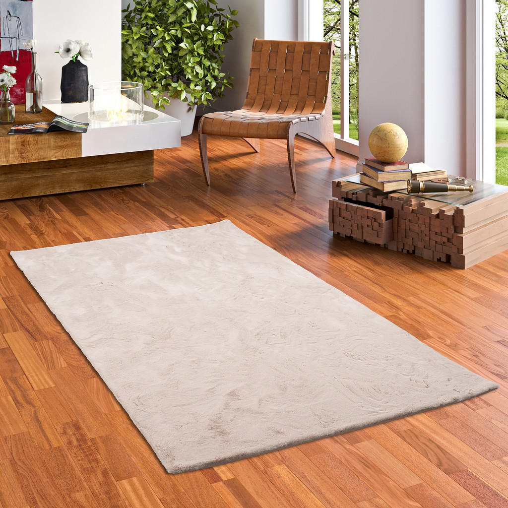 Pergamon Fellteppich, Beige, Textil, 60x90 cm, Teppiche
