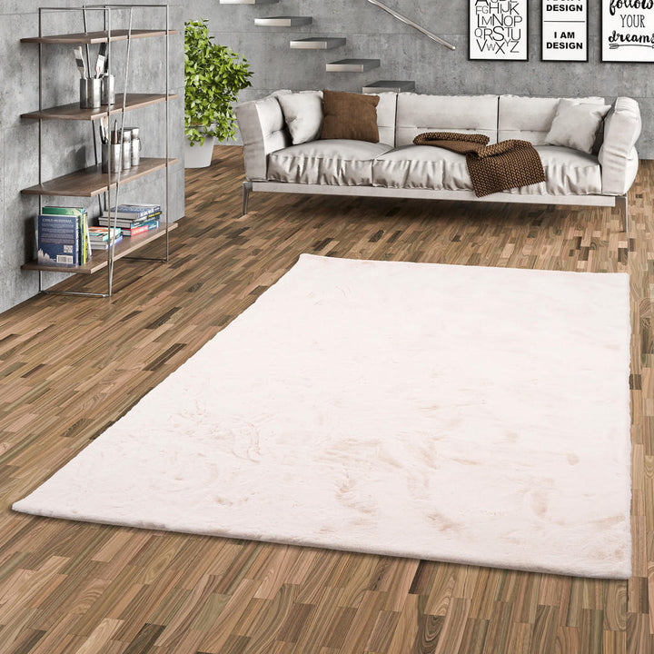 Pergamon Fellteppich, Creme, Textil, 70x140 cm, Teppich