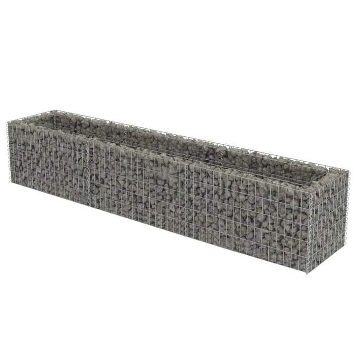 Deluke Gabionen, Silber, Metall, 270x50x50 cm, Gartenzu