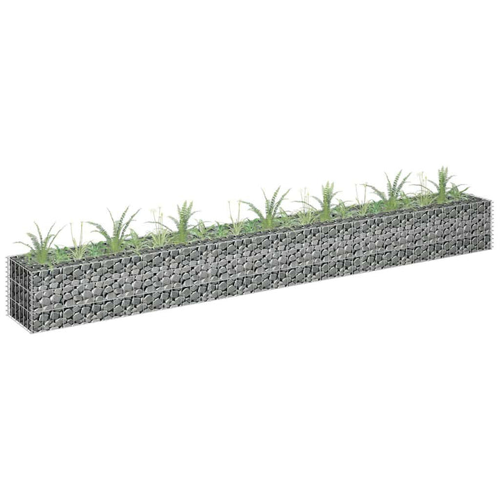 Deluke Gabionen, Silber, Metall, 270x30x30 cm, Gartenzu