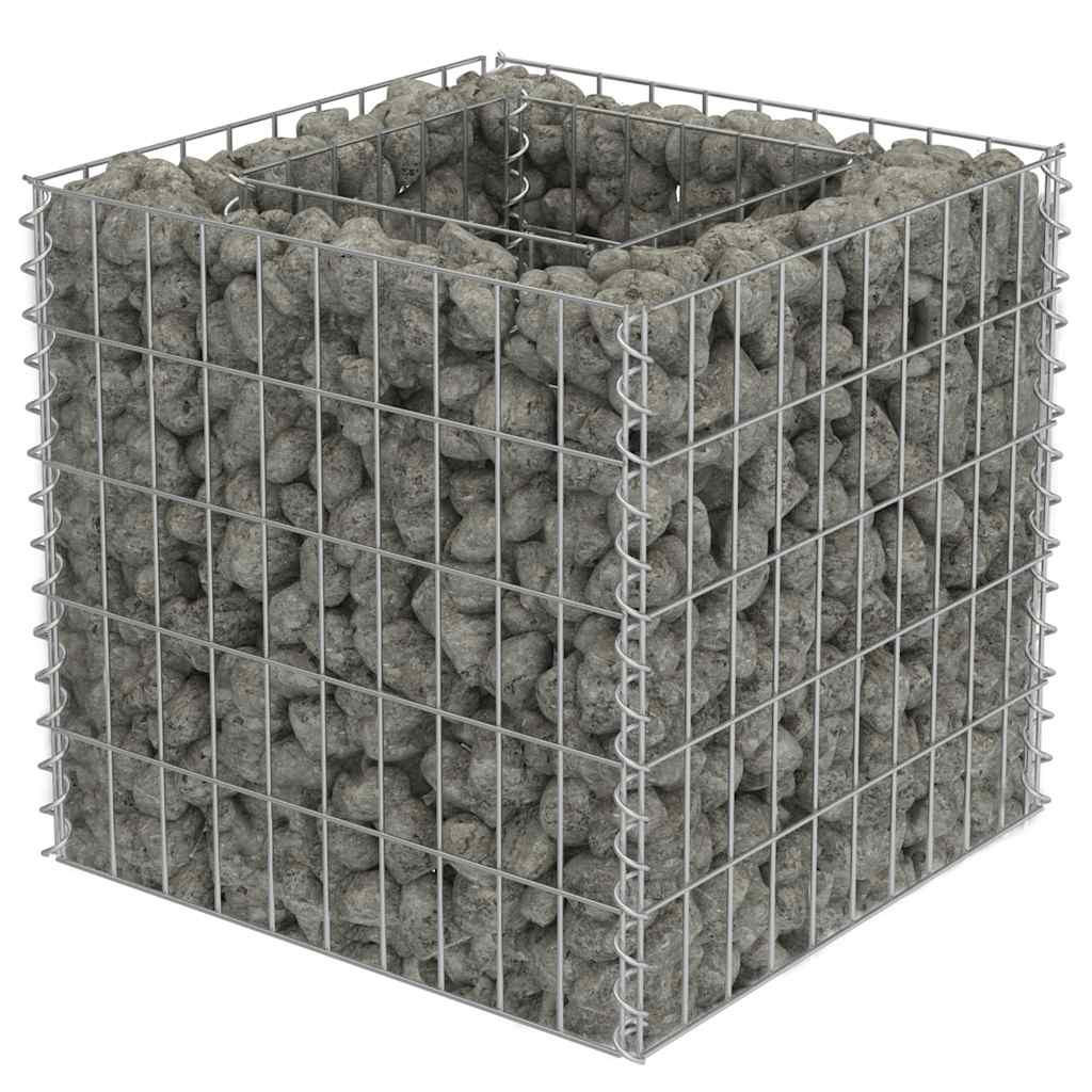 Deluke Gabionen, Silber, Metall, 50x50x50 cm, Gartenzub