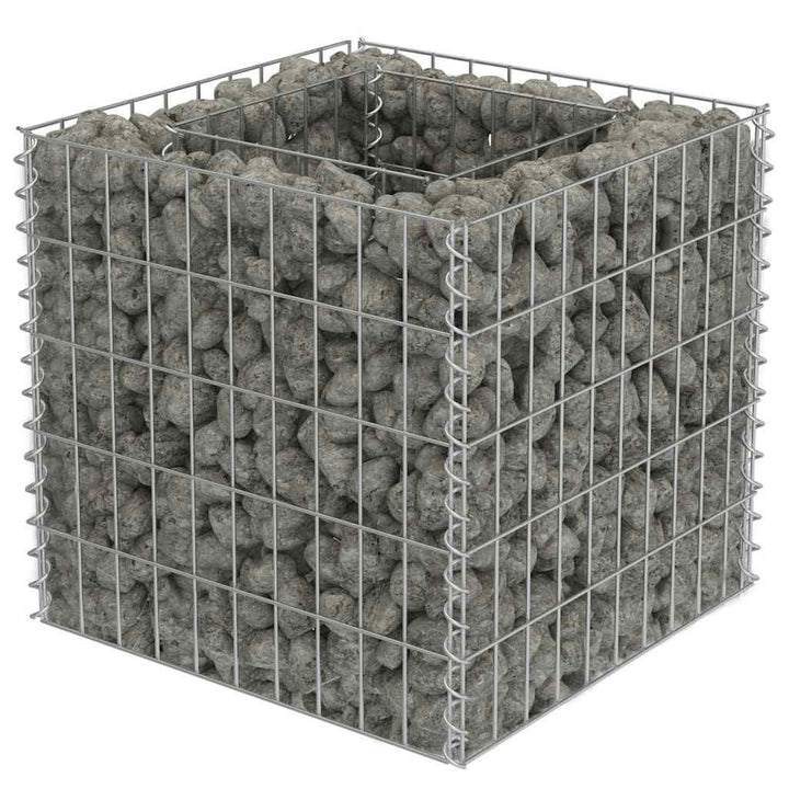 Deluke Gabionen, Silber, Metall, 50x50x50 cm, Gartenzub