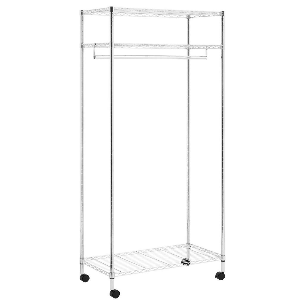 Idimex Garderobenwagen, Chrom, Metall, Mode, 91x181x48