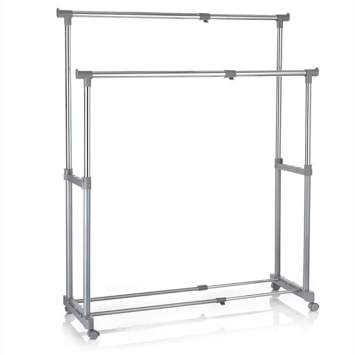 CARO-Möbel Garderobenwagen, Grau, Metall, Mode, 82x89x4