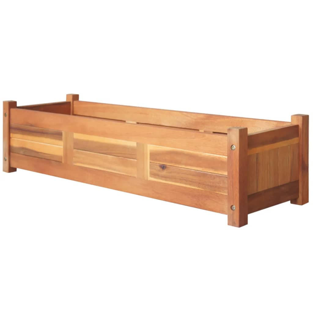 Garten-Hochbeete, Braun, Holz, Rechteckig, 100x25x30 cm