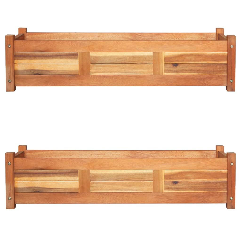 Garten-Hochbeete, Braun, Holz, Rechteckig, 100x25x30 cm