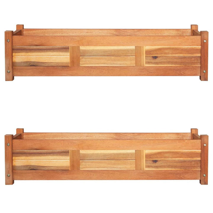 Garten-Hochbeete, Braun, Holz, Rechteckig, 100x25x30 cm