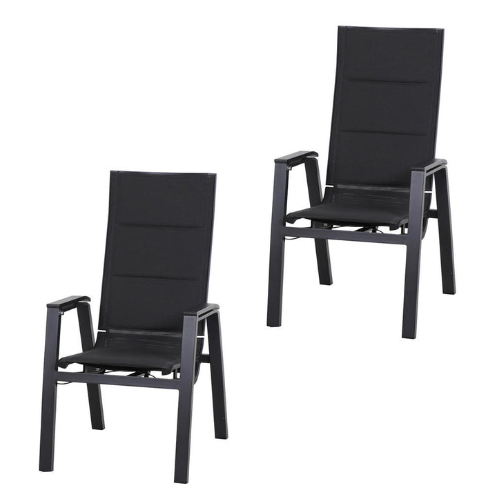 Siena Garden Garten-Relaxsessel, Anthrazit, Metall, Kun