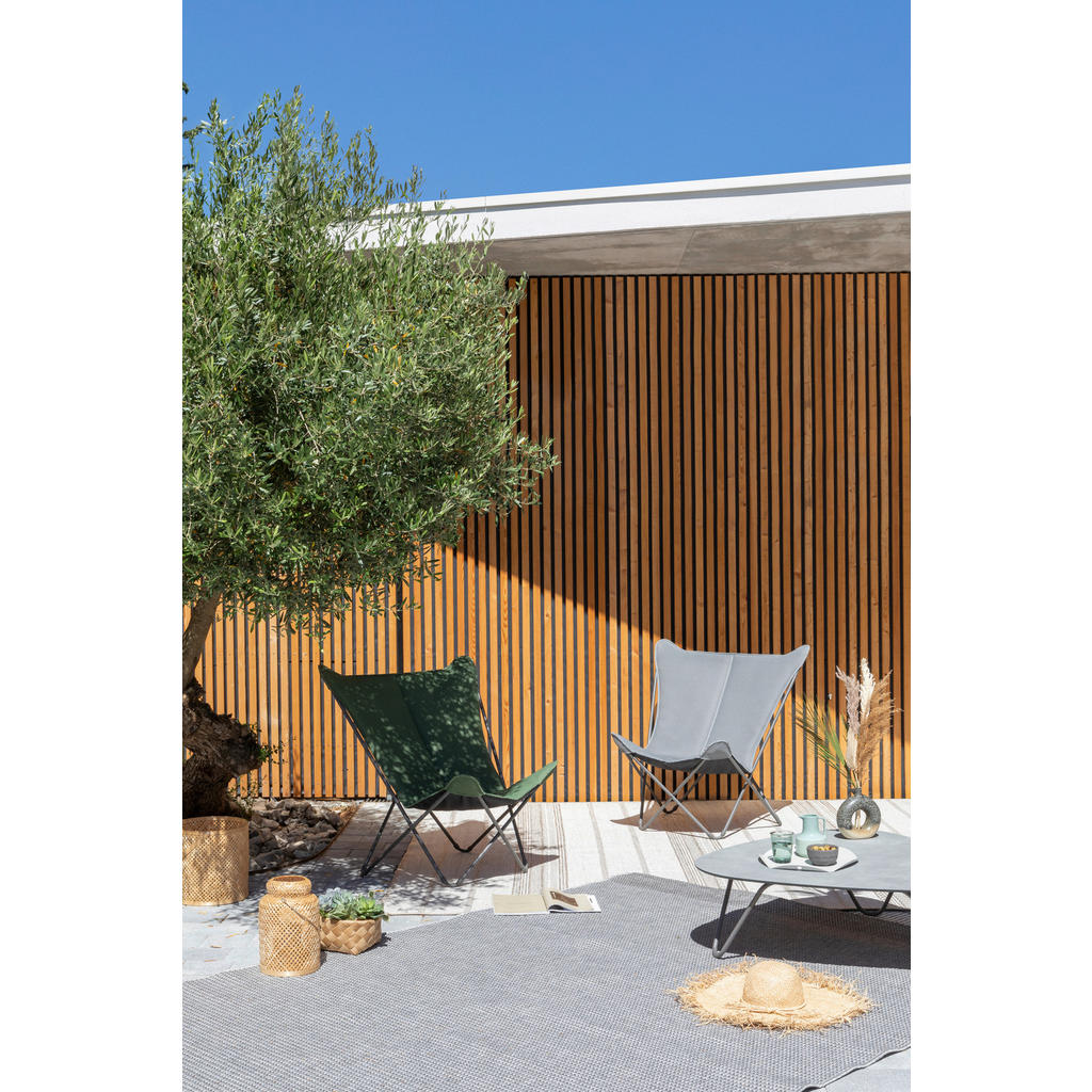 Lafuma Mobilier Garten-Relaxsessel, Hellgrau, Metall, K