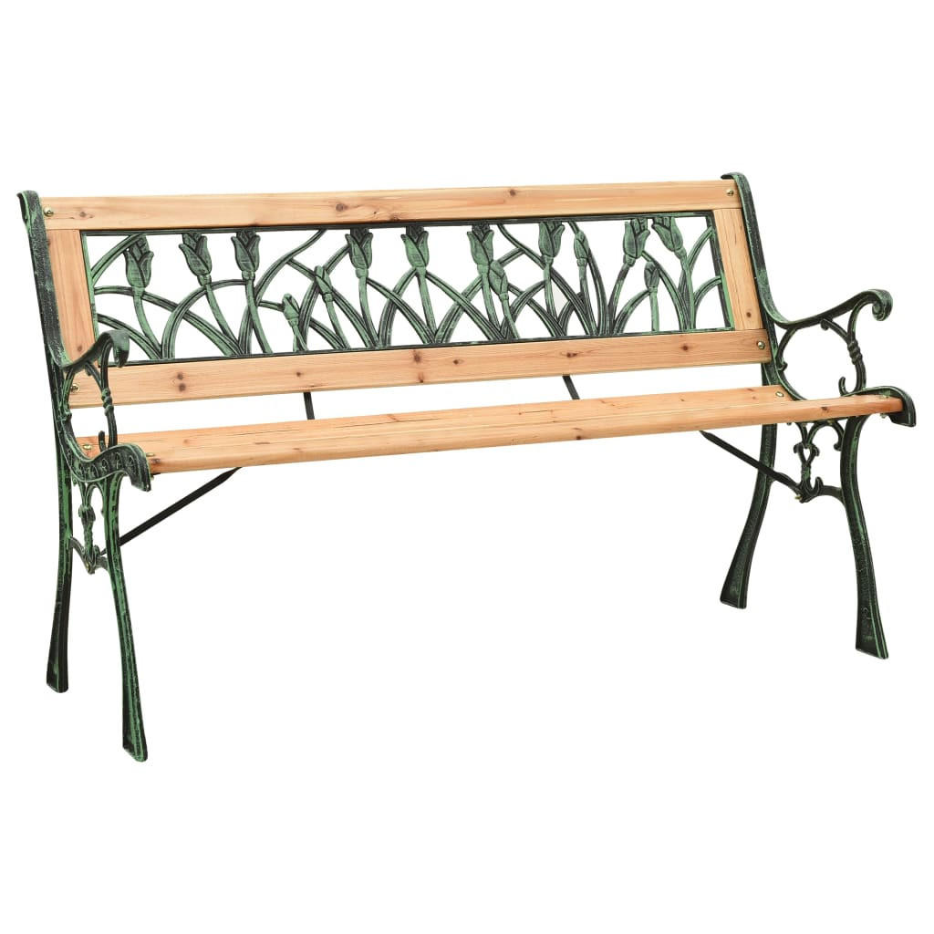 furnicato Gartenbank, Braun, Holz, Rechteckig, 122x73x5