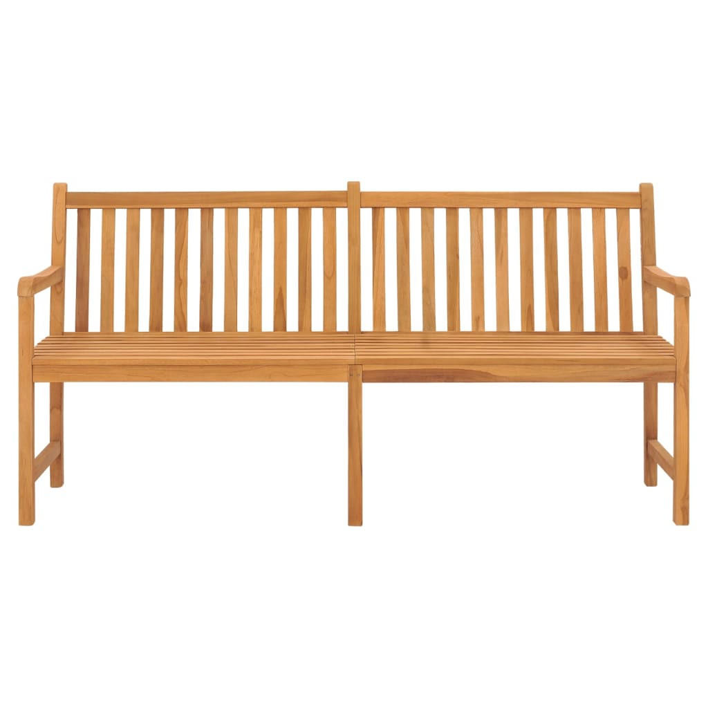 vidaXL Gartenbank, Braun, Holz, 3-Sitzer, Rechteckig, 1