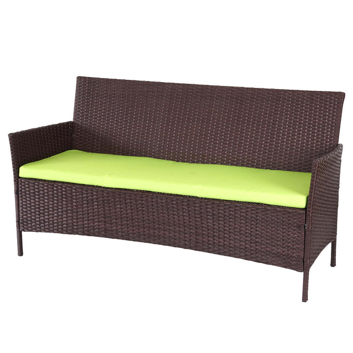 Proregal Gartenbank, Braun, Metall, 3-Sitzer, 154x82x60
