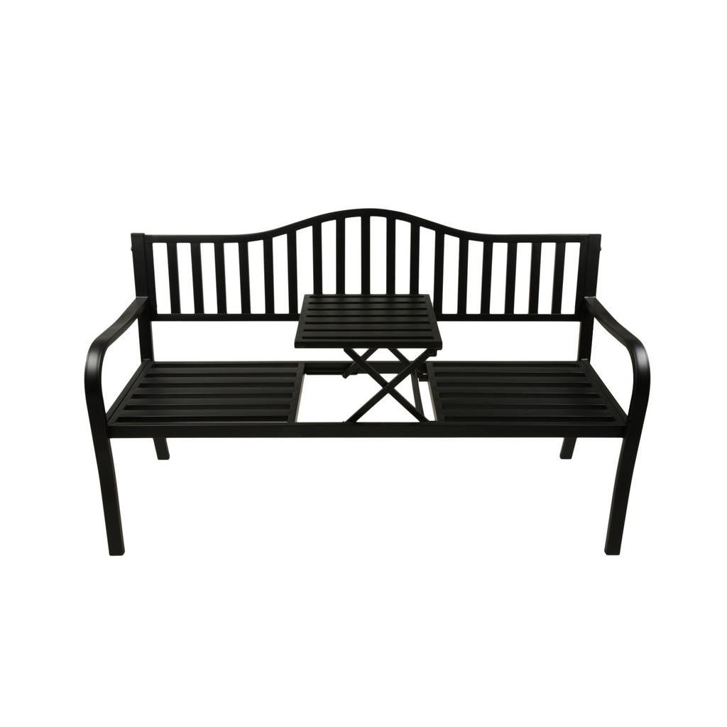 Gardenson Gartenbank, Anthrazit, Metall, 3-Sitzer, 150x