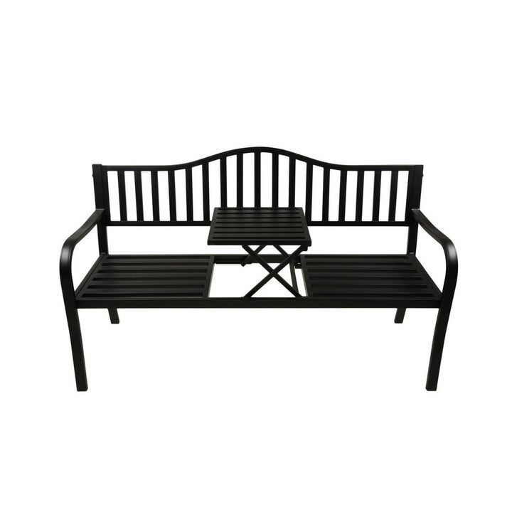 Gardenson Gartenbank, Anthrazit, Metall, 3-Sitzer, 150x