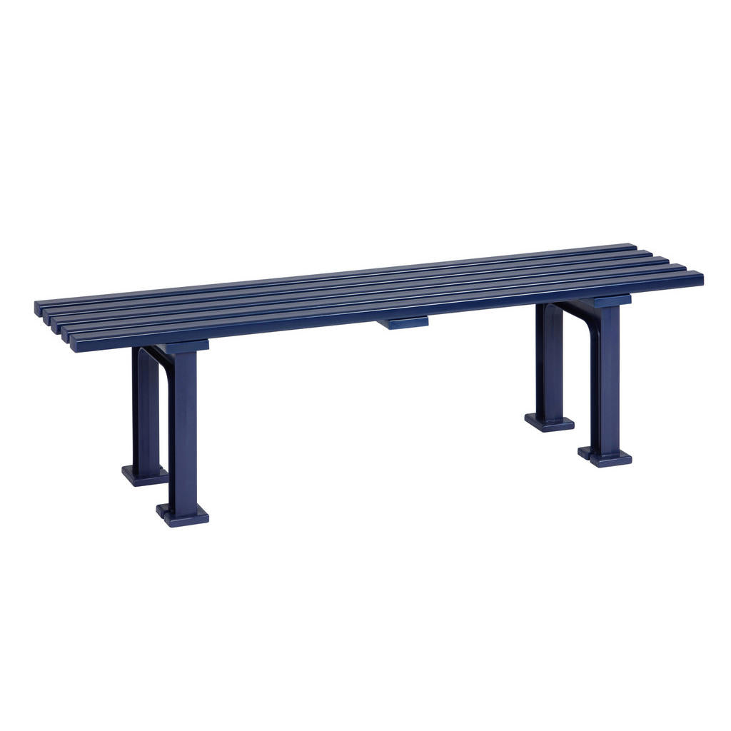 Modante Gartenbank, Blau, Kunststoff, 3-Sitzer, 150x42x