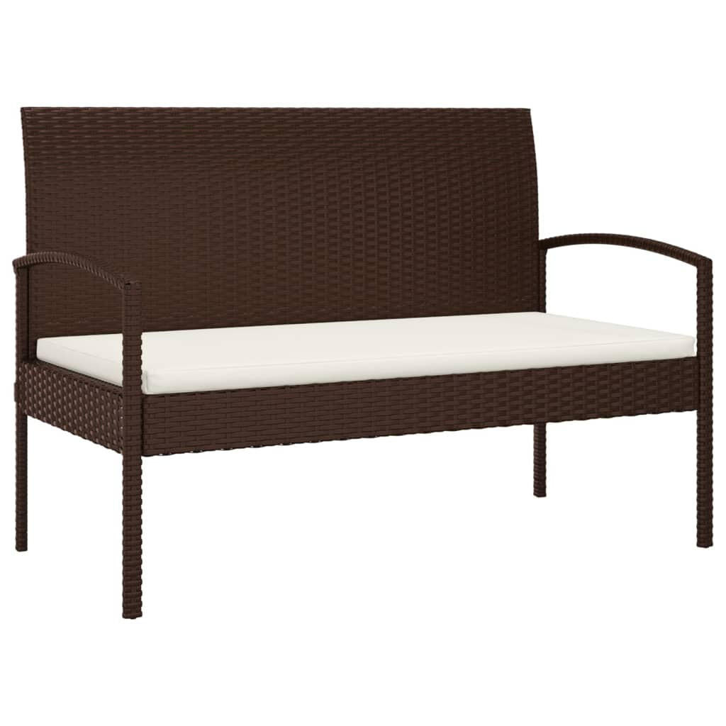 furnicato Gartenbank, Braun, Kunststoff, Rechteckig, 58