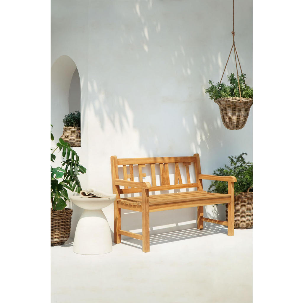 Deluke Gartenbank, Braun, Holz, 2-Sitzer, 64x89x120 cm,