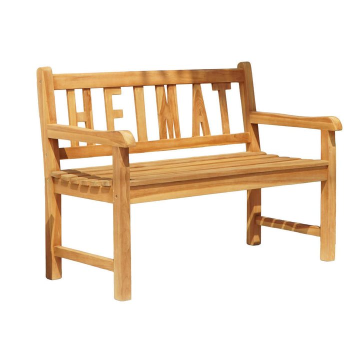 Deluke Gartenbank, Braun, Holz, 2-Sitzer, 64x89x120 cm,