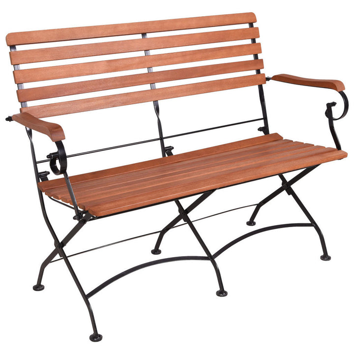 Gardenson Gartenbank, Braun, Schwarz, Holz, Metall, Euk
