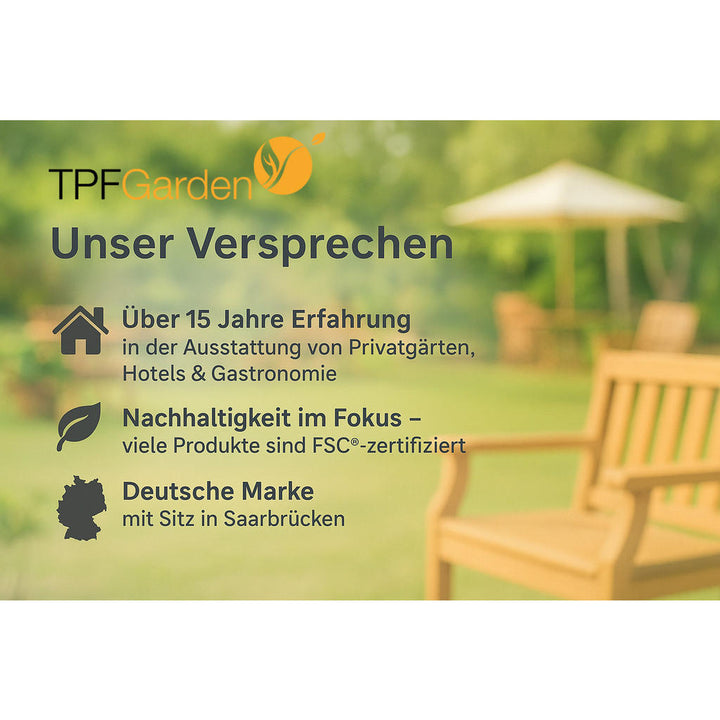 TPFGarden Gartenbank, Weiß, Metall, 113x47x89 cm, Garte