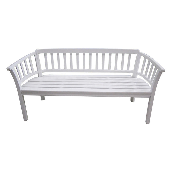 Sedex Gartenbank, Weiß, Holz, 3-Sitzer, 54x80x122 cm, G