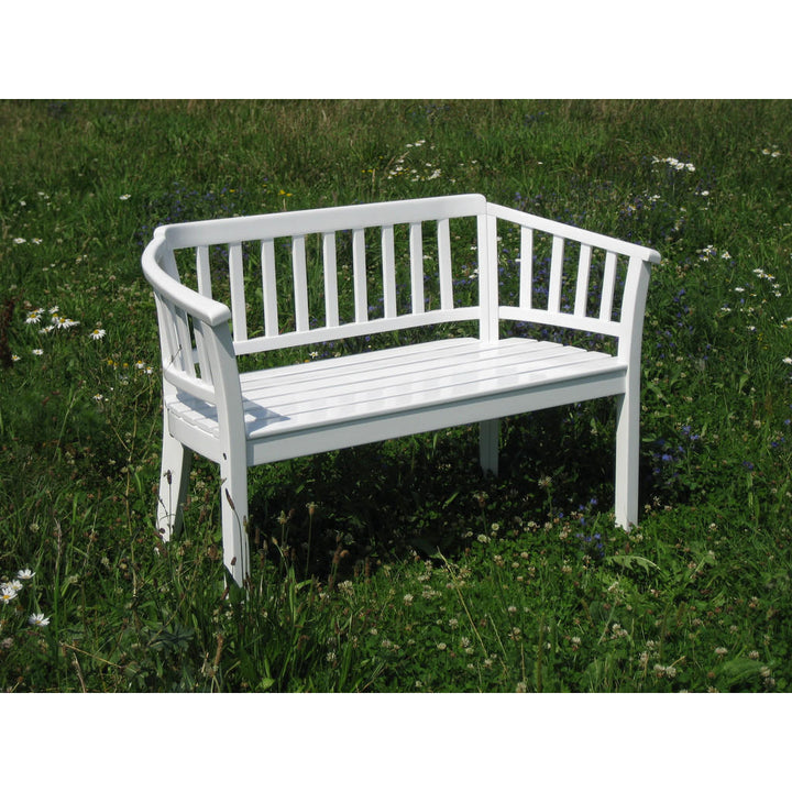 Sedex Gartenbank, Weiß, Holz, 3-Sitzer, 54x80x122 cm, G