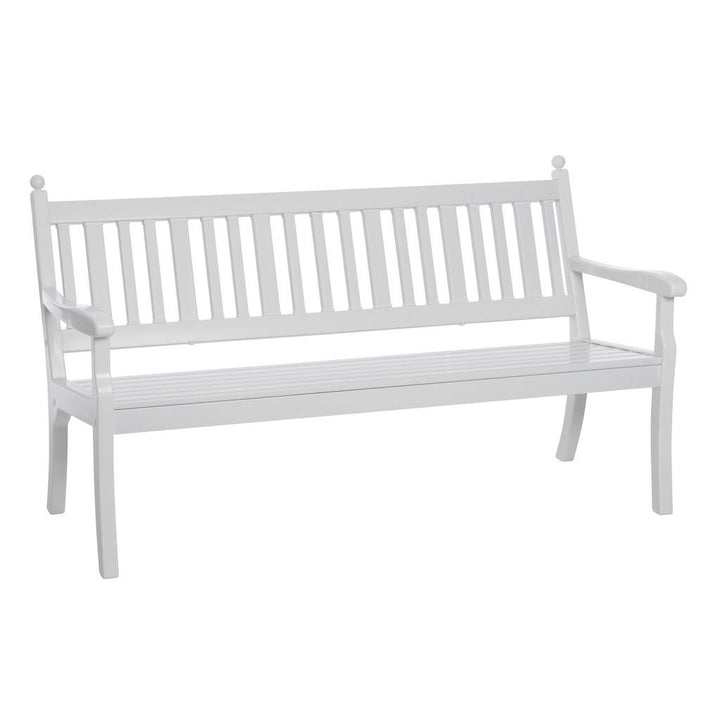 Modante Gartenbank, Weiß, Kunststoff, 3-Sitzer, 160x88x